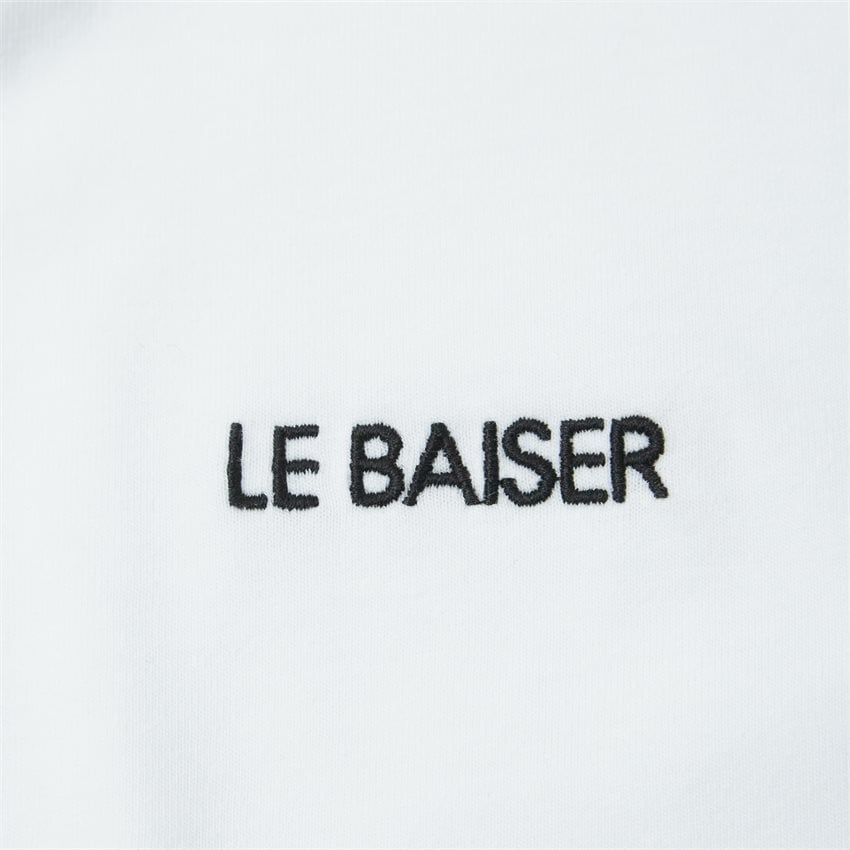 Le Baiser Bourg tee – broderet logo i sort på venstre bryst