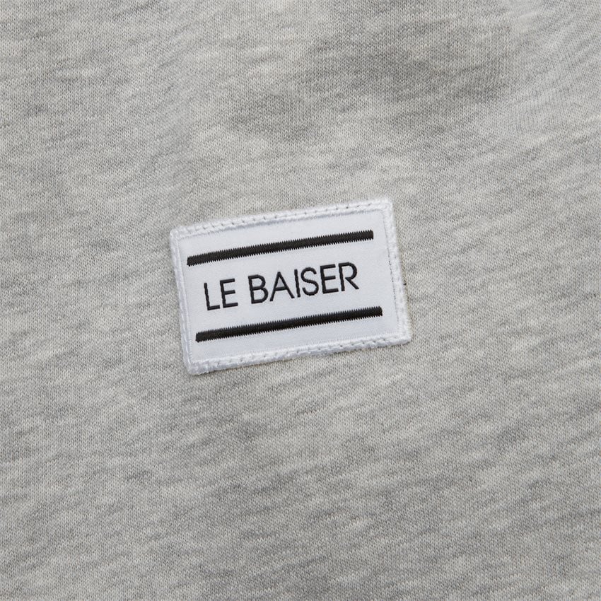 Broderet NON-SENS logo på brystet af Guam Zip-Sweatshirt i grå bomuld