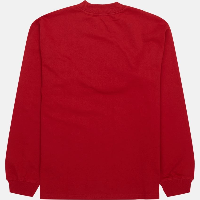 Blowup Mockneck sweatshirt – bagside med klassisk pasform i dyb rød farve