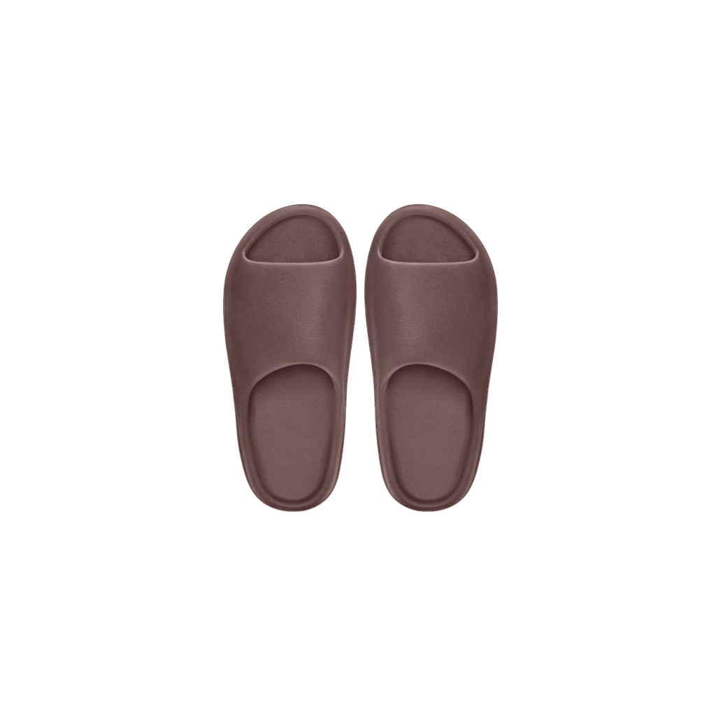 Adidas Yeezy Slide Fudge top view pair
