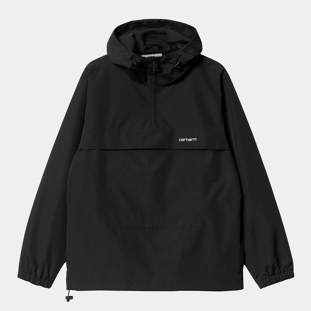 Carhartt windbreaker sort – front med brystlogo og lynlås